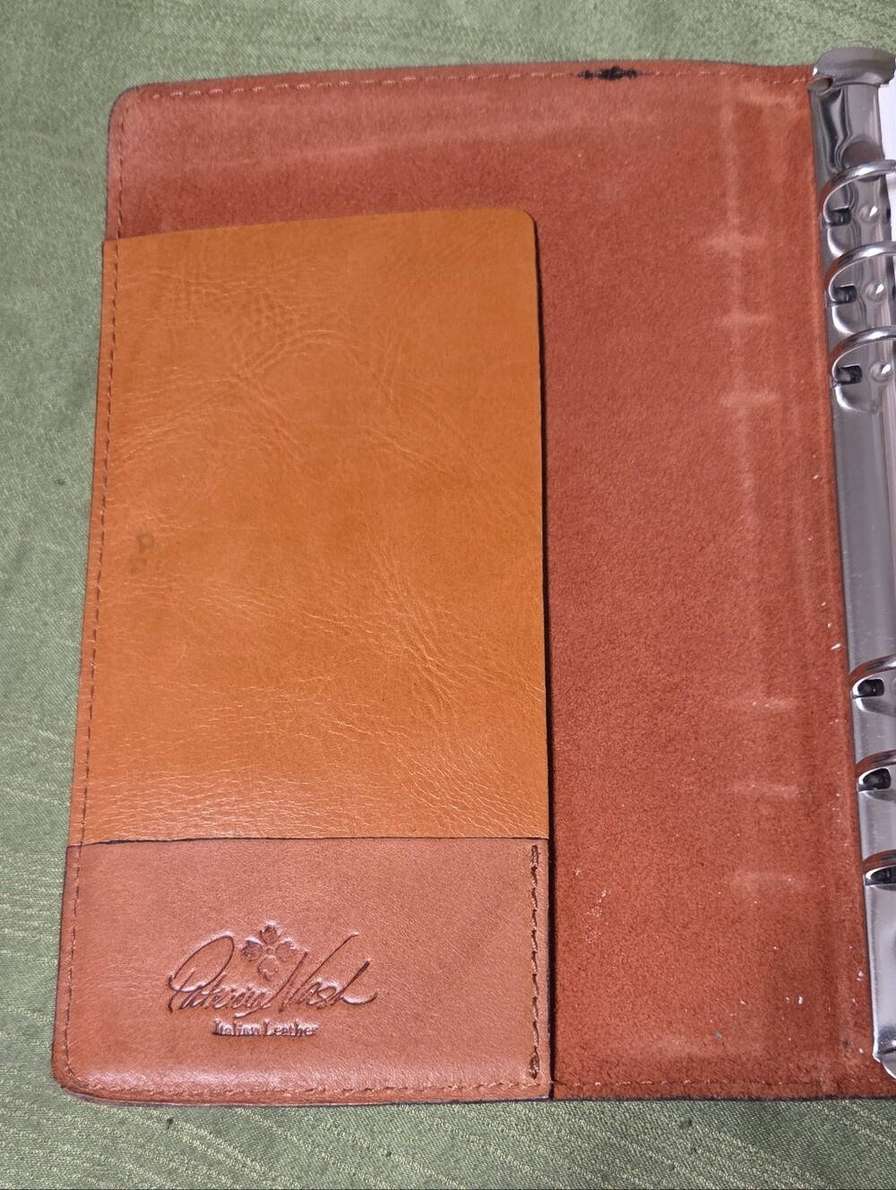 Patricia Nash Italian Leather Day Planner Notebook 6-ring Floral - Picture 4 of 6